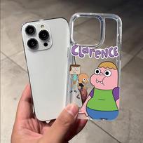 Cartoon C-Clarences Phone Case for iPhone 17 16e 16 15 14 13 12 11 Pro Max 7 8 Plus X XR XSMax Airbag Anti Fall Clear Back Cover iPhone XSMax white