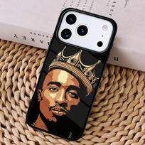 Tupac 2pac Shakur mobile Phone Case Cover For Magsafe Wireless Charger For iPhone 17 Pro Max 16 14 13 12 11 15 Air iPhone 16 Pro Max black