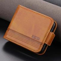 Luxury Business Retro Skin Feel Leather Phone Case For Samsung Galaxy Z Flip 7 6 5 4 3 Card Slot Holder Anti-Drop Protect Cover Galaxy Z Flip 7