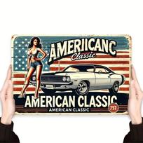 Klasikinio automobilio skardinis ženklas Retro Vintažinis Metalinis Sienų Menas Namų Baro Garažo Dekoras 30X40CM