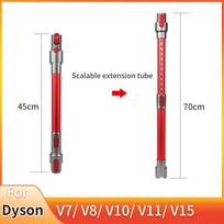 Telescopic extension tube rod for Dyson V7 V8 V10 V11 V15 handheld vacuum cleaner, scalable extension tube red