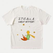 Mažasis princas Marškinėliai | Le Petit Prince Literatūriniai Marškinėliai | Vintažiniai Knyginiai Citatų Marškinėliai | Filosofija, Skaitytojo Dovana | Prancūzų Literatūra 140 white