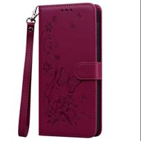Elegant Butterfly Floral Flip Leather Phone Case for realme C17,7i Long Shoulder Strap Wrist Lanyard Cover realme 7i