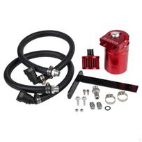 Oil Catch Reservoir Set Aluminum Alloy Air Separator Compact Engine Part Black with Filter Red with Air Filter