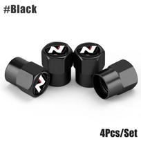 4Pcs/Set Car Wheel Tire Valve Caps Metal Stem Cover For Hyundai N Line i10 i20 i30 Sonata Tucson WNSH3 Azera Elantra Veloster Kona