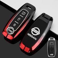 Nissan X-trail T33 Kicks Qashqai J12 Juke Teana Altima Ariya 2023 2024 3 4 mygtukų automobilio rakto dėklas Dangtelis Laikiklis Raktų pakabukas Maišelis black