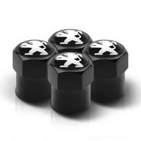 4Pcs Car Metal Wheel Tire Air Valve Dust Caps Bolt-In Accessories For Peugeot 206 307 308 3008 206 207 208 407 408 508 2008 107 black