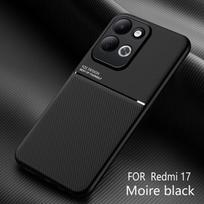For Redmi 17 4G Case Leather Car Magnetic Holder Shockproof Coque For Redmi17 Redmy 17 4G Luxury Soft TPU Frame Protect Cover