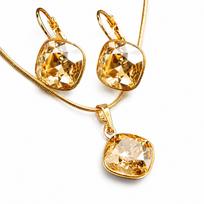 Papuošalų rinkinys moterims „Glare IV (Golden Shadow)“ su Swarovski® kristalais