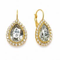 Auskarai „Celestial Drop (Silver Patina)“ su Swarovski® kristalais