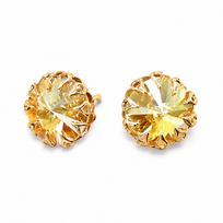 Auskarai „Vintage (Golden Shadow)“ su Swarovski® kristalais