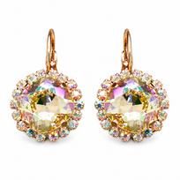 Auskarai „Glare III (Luminous Green)“ su Swarovski® kristalais
