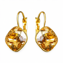 Auskarai „Glare IV (Golden Shadow)“ su Swarovski® kristalais