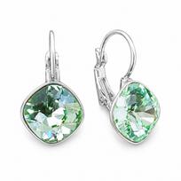 Auskarai „Glare IV (Chrysolite)“ su Swarovski® kristalais