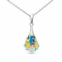 Sidabrinis pakabukas „Baroque IV (Aurora Borealis)“ su Swarovski® kristalais