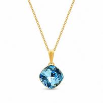 Pakabukas „Glare IV (Aquamarine Blue)“ su Swarovski® kristalais