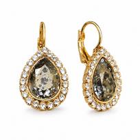 Auskarai „Celestial Drop (Gold Patina)“ su Swarovski® kristalais