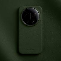 Melkco Originalus karvės odos dėklas Xiaomi 17 Ultra telefonui su MagSafe magnetiniu dangteliu Verslo apsauginiai galiniai dėklai for Xiaomi 17 žalia