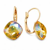 Auskarai „Glare IV (Light Topaz Shimmer)“ su Swarovski® kristalais