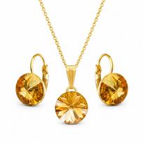 Papuošalų rinkinys moterims „Clarice II (Golden Shadow)“ su Swarovski® kristalais