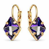 Auskarai „Crystal Rhombus III (Bermuda Blue)“ su Swarovski® kristalais
