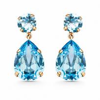 Auskarai „Crystal Drop IV (Aquamarine Blue)“ su Swarovski® kristalais