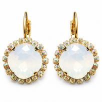 Auskarai „Glare III (White Opal)“ su Swarovski® kristalais