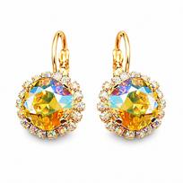 Auskarai „Glare III (Light Topaz Shimmer)“ su Swarovski® kristalais