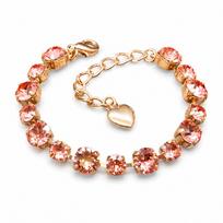 Apyrankė moterims DiamondSky „Klasika IV (Rose Peach)“ su Swarovski kristalais