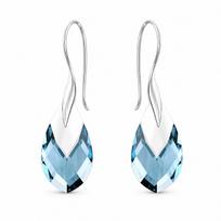 Sidabriniai auskarai „Baroque II (Aquamarine Light Chrome)“ su Swarovski® kristalais