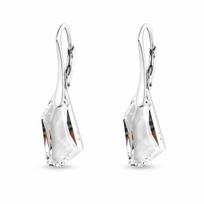 Sidabriniai auskarai „Hyperborea“ su Swarovski® kristalais