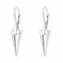 Sidabriniai auskarai „Spike“ su Swarovski® kristalais