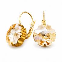 Auskarai „Gorgon (Golden Shadow)“ su Swarovski® kristalais