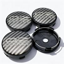 4 vnt. OZ Racing logotipas Anglies pluošto pynimo emblema Automobilio ratlankio centriniai dangteliai 60MM 56MM Automobilio ratlankiai Stebulės dangtelis Ratlankio dangteliai Dangalas Epoksidinė derva gray