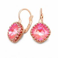 Auskarai „Vintage IV (Lotus Pink DeLite)“ su Swarovski® kristalais