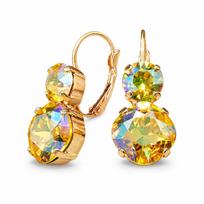 Auskarai „Glare VI (Light Topaz Shimmer)“ su Swarovski® kristalais