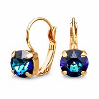 Auskarai „Glory II (Bermuda Blue)“ su Swarovski® kristalais
