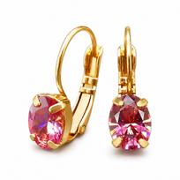 Auskarai „Baroque Mirror II (Fancy Pink)“ su Swarovski® kristalais
