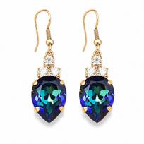 Auskarai „Leonora (Bermuda Blue)“ su Swarovski® kristalais