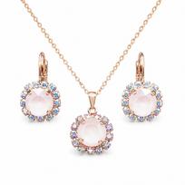 Papuošalų rinkinys moterims „Glory II (Powder Rose)“ su Swarovski® kristalais
