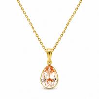 Sidabrinis pakabukas „Crystal Drop (Honey)“ su Preciosa® kristalais