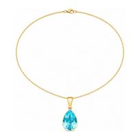 Sidabrinis pakabukas „Crystal Drop (Aqua Bohemica)“ su Preciosa® kristalais