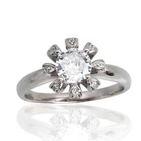 Sidabrinis žiedas su cirkoniais „Širdys ir Strėlės V“