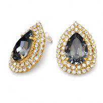 Auskarai „Jasmine (Silver Night)“ su Swarovski® kristalais