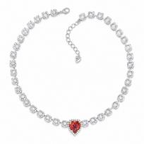 Vestuvinis vėrinys „Saint Valentine II (Red Magma)“ su Swarovski® kristalais