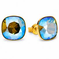 Sidabriniai auskarai „Glare (Black Diamond Shimmer)“ su Swarovski® kristalais