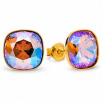 Sidabriniai auskarai „Glare (Light Colorado Topaz Shimmer)“ su Swarovski® kristalais