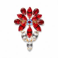 Segė moterims DiamondSky „Mirtel II (Light Siam / Siam)“ su Swarovski kristalais