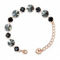 Apyrankė moterims DiamondSky „Vortex II (Jet Hematite)“ su Preciosa® kristalais
