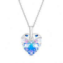 Kaklo papuošalas moterims DiamondSky „Cupid (Aurora Borealis)“ su Swarovski kristalais